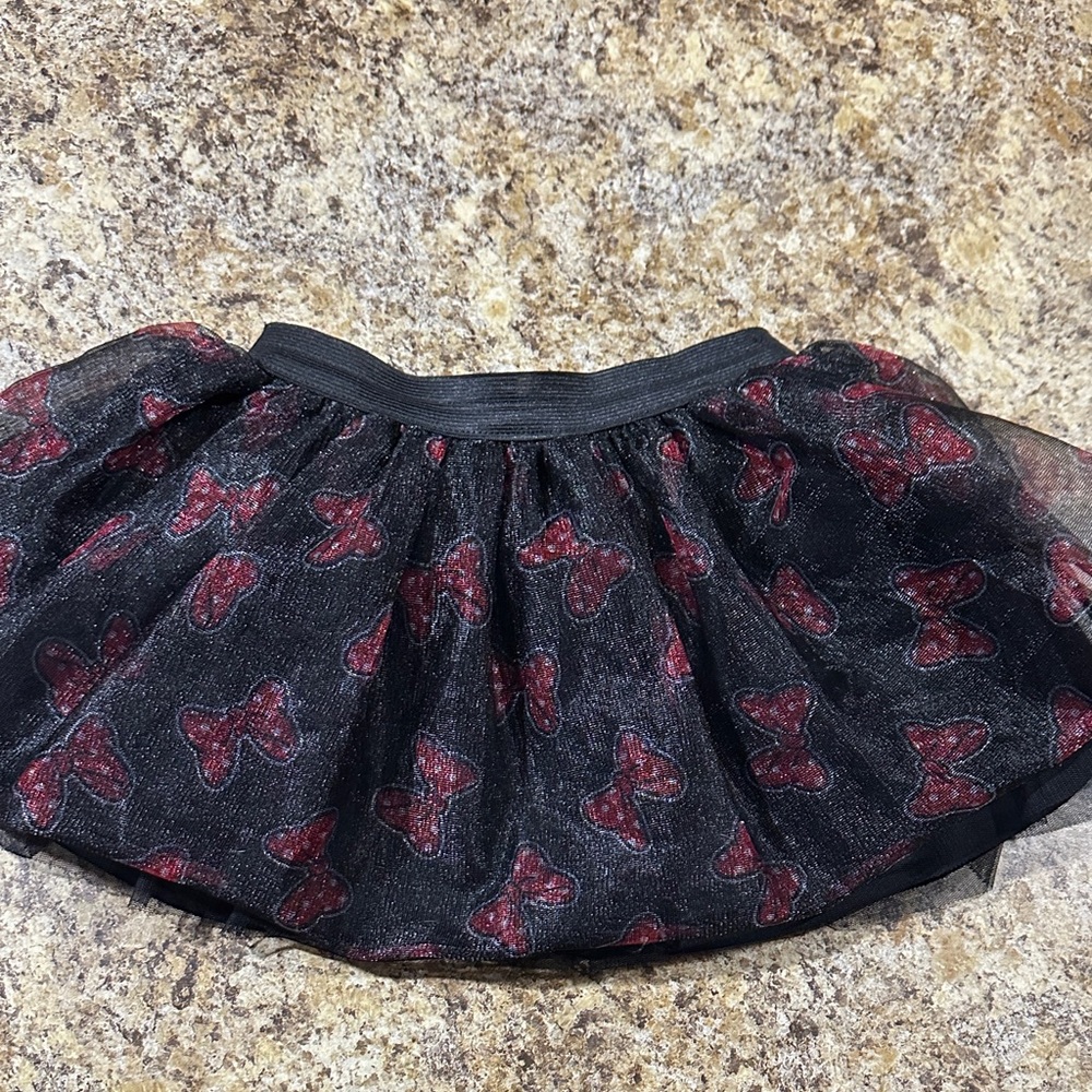 Disney Minnie Mouse Black and Red bow Skirt